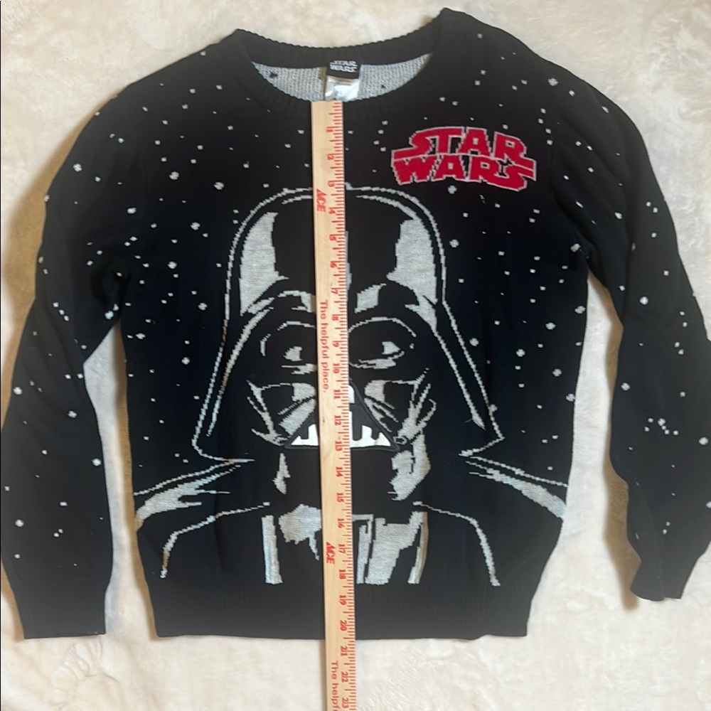 Star Wars Black Sweater with Darth Vader Design Size Large - Picture 3 of 6